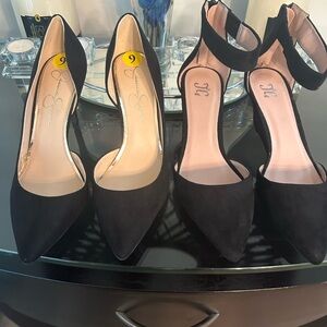 NWOT Jessica Simpson Black Heel & I believe Juicy Couture Wedge Bundle Size 9M